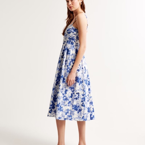 Linen-Blend Wide Strap Midi Dress - Picture 4 of 4